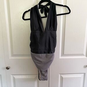 5 for $25! Beachsissi Black and White Halter Swimsuit